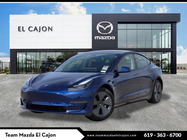 Deep Blue Metallic 2023 Tesla Model 3 RWD Sedan Rear-Wheel Drive 1-Speed Automatic