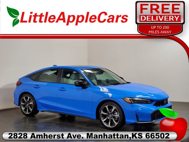 Blue Pearl 2026 Honda Civic Hybrid Hatchback Front-Wheel Drive Continuously Variable Transmission
