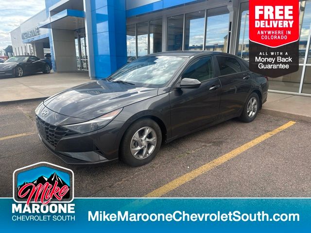 Portofino Gray 2021 Hyundai Elantra Sedan Front-Wheel Drive Continuously Variable Transmission