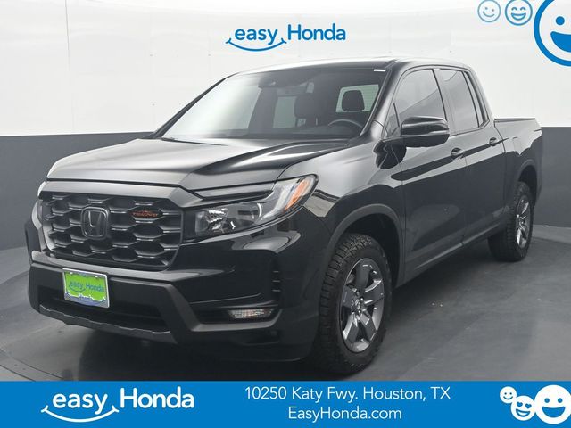 Crystal Black Pearl 2025 Honda Ridgeline Pickup Truck All-Wheel Drive 9-Speed Automatic