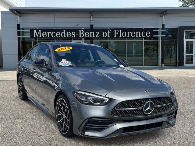 Gray 2023 Mercedes-Benz C-Class Sedan Rear-Wheel Drive 9-Speed Automatic