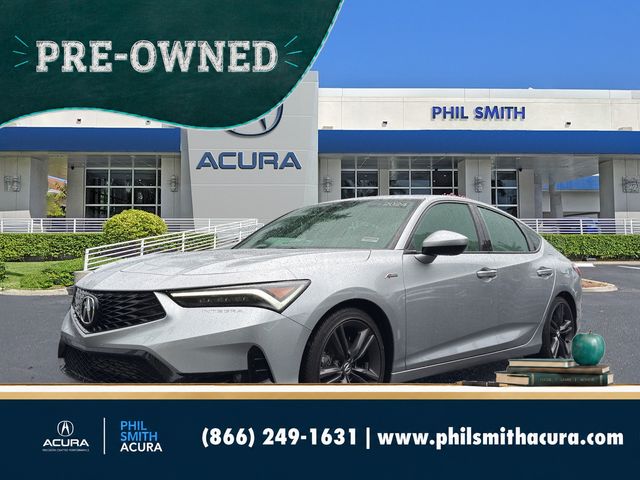 Silver 2024 Acura Integra Sedan Front-Wheel Drive Continuously Variable Transmission