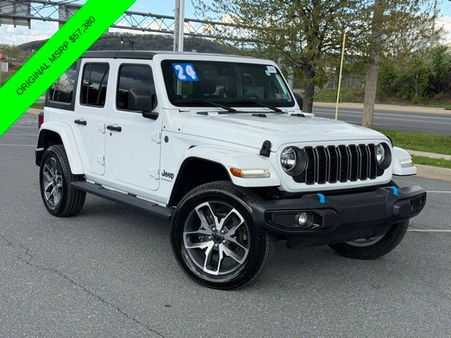 Bright White Clearcoat 2024 Jeep Wrangler 4xe SUV / Crossover Four-Wheel Drive 8-Speed Automatic