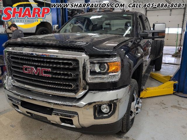 Gray (Iridium Metallic) 2016 GMC Sierra 3500HD SLT Crew Cab 4WD Pickup Truck Four-Wheel Drive 6-Speed Automatic