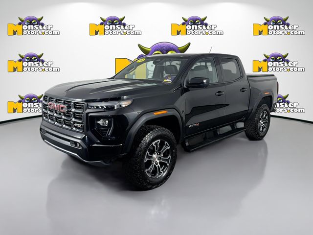 Black 2024 GMC Canyon AT4 Crew Cab 4WD Pickup Truck Four-Wheel Drive 8-Speed Automatic