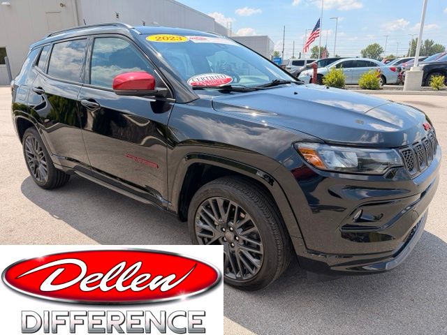 Diamond Black Crystal Pearlcoat 2023 Jeep Compass SUV / Crossover Four-Wheel Drive 8-Speed Automatic