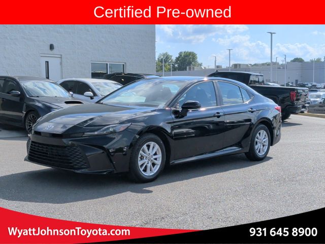 Black 2025 Toyota Camry LE FWD Sedan Front-Wheel Drive Continuously Variable Transmission