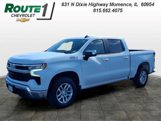 Summit White 2022 Chevrolet Silverado 1500 LT Crew Cab 4WD Pickup Truck Four-Wheel Drive Automatic