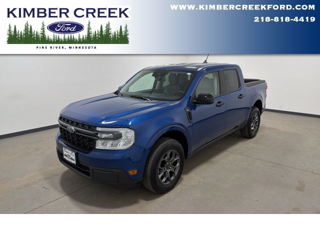 Atlas Blue Metallic 2024 Ford Maverick XLT SuperCrew FWD Pickup Truck Front-Wheel Drive Continuously Variable Transmission