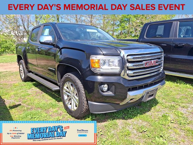 Onyx Black 2017 GMC Canyon SLT Crew Cab 4WD Pickup Truck Four-Wheel Drive 8-Speed Automatic