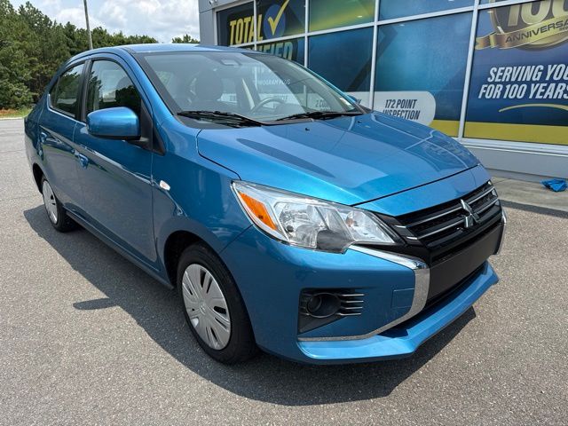 Blue 2024 Mitsubishi Mirage G4 Sedan Front-Wheel Drive Continuously Variable Transmission