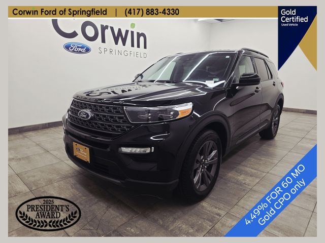 Black Metallic 2022 Ford Explorer XLT AWD SUV / Crossover All-Wheel Drive Automatic