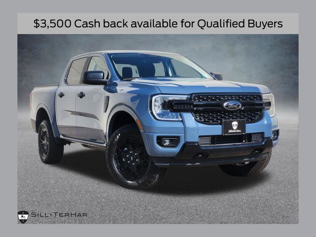 Blue (Azure Gray Metallic Tri-Coat) 2025 Ford Ranger Pickup Truck Four-Wheel Drive Automatic