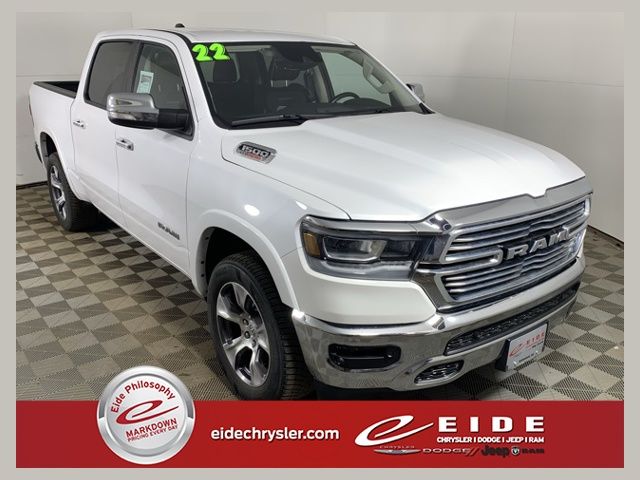 Ivory White Tri-Coat Pearlcoat 2022 RAM 1500 Pickup Truck Four-Wheel Drive 8-Speed Automatic