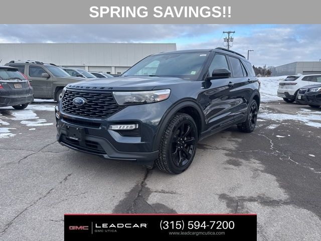 Stone Blue Metallic 2024 Ford Explorer ST-Line AWD SUV / Crossover All-Wheel Drive Automatic