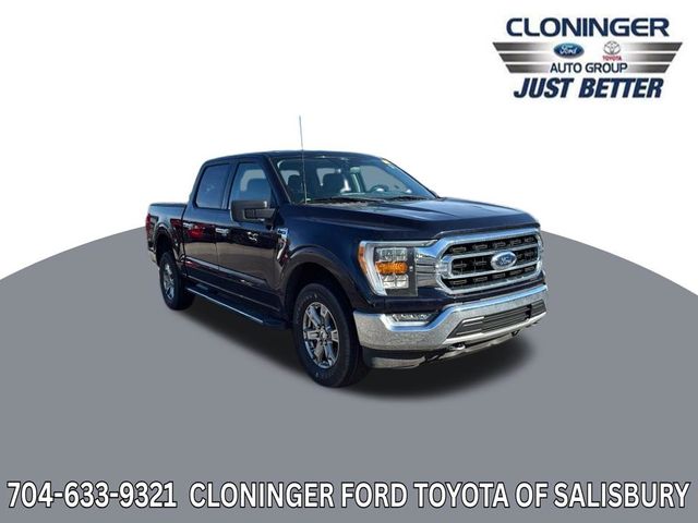 Blue Metallic 2021 Ford F-150 XLT SuperCrew 4WD Pickup Truck Four-Wheel Drive Automatic