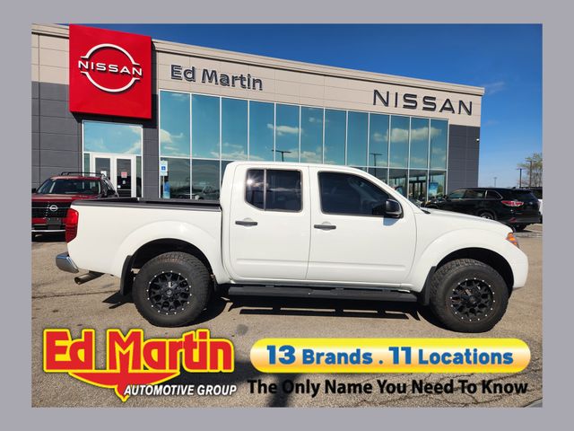 Glacier White 2019 Nissan Frontier SV V6 Crew Cab 4WD Pickup Truck Four-Wheel Drive 5-Speed Automatic Overdrive
