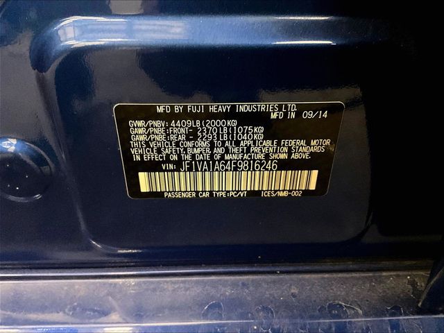 2015 Subaru Impreza WRX Blue at Rafferty Subaru