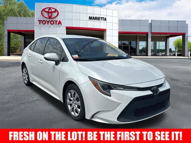White 2020 Toyota Corolla LE FWD Sedan Front-Wheel Drive Continuously Variable Transmission