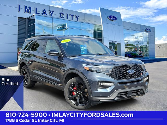 Stone Blue Metallic 2023 Ford Explorer SUV / Crossover All-Wheel Drive Automatic