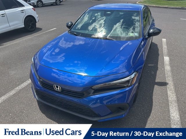 Blue 2024 Honda Civic Sport FWD Sedan Front-Wheel Drive Continuously Variable Transmission