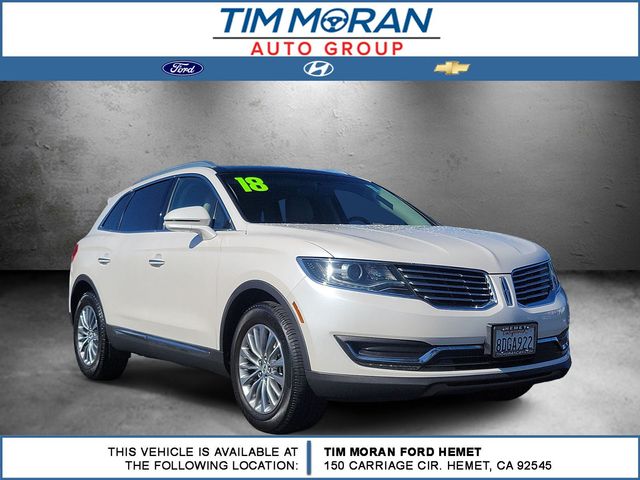 White Platinum Clearcoat Metallic 2018 Lincoln MKX SUV / Crossover Front-Wheel Drive 6-Speed Automatic