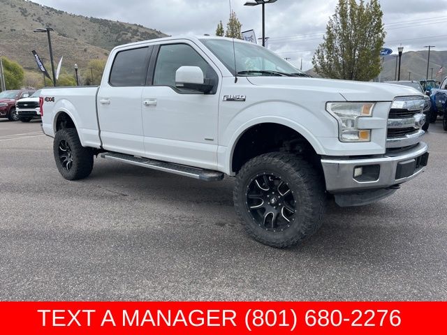 Oxford White 2015 Ford F-150 Lariat SuperCrew LB 4WD Pickup Truck Four-Wheel Drive 6-Speed Automatic