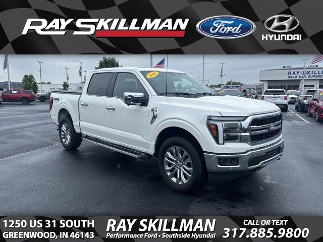 White Metallic 2026 Ford F-150 Lariat SuperCrew 4WD Pickup Truck Four-Wheel Drive Automatic