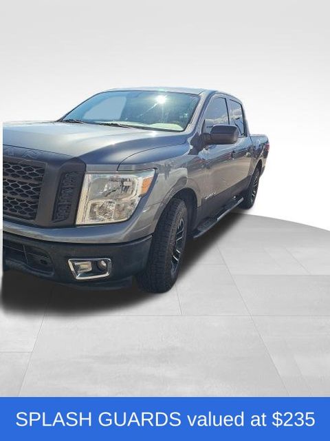 Gray (Gun Metallic) 2017 Nissan Titan Pickup Truck Four-Wheel Drive 7-Speed Automatic