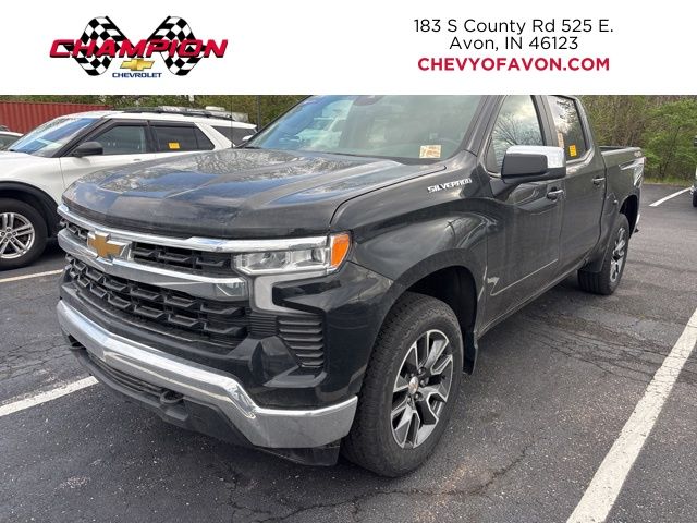 Black 2023 Chevrolet Silverado 1500 LT Crew Cab 4WD Pickup Truck Four-Wheel Drive 8-Speed Automatic