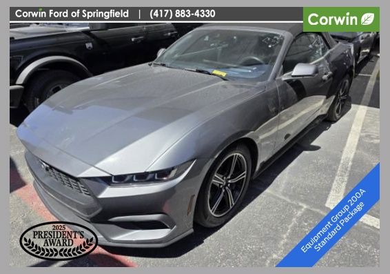 Gray Metallic 2025 Ford Mustang EcoBoost Premium Convertible RWD Convertible Rear-Wheel Drive Automatic