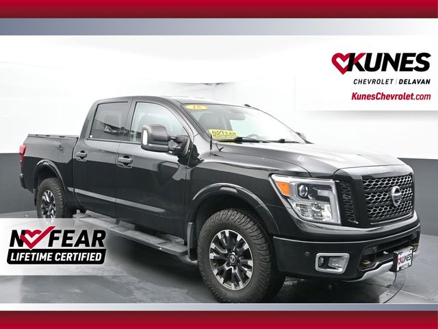 Gray (Magnetic Black) 2018 Nissan Titan PRO-4X Crew Cab 4WD Pickup Truck Four-Wheel Drive 7-Speed Automatic