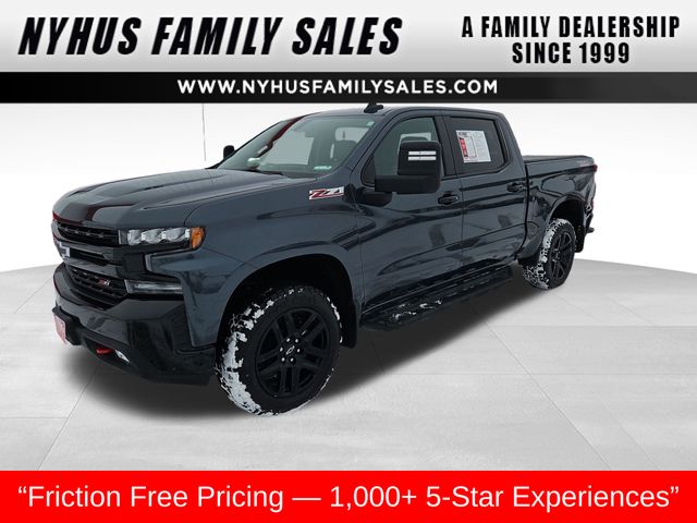 Shadow Gray Metallic 2021 Chevrolet Silverado 1500 LT Trail Boss Crew Cab 4WD Pickup Truck Four-Wheel Drive Automatic