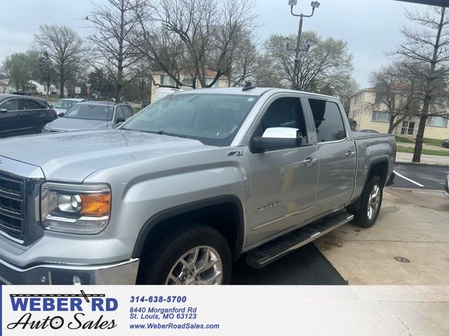 Quicksilver Metallic 2015 GMC Sierra 1500 SLT Crew Cab 4WD Pickup Truck Four-Wheel Drive 6-Speed Automatic Overdrive