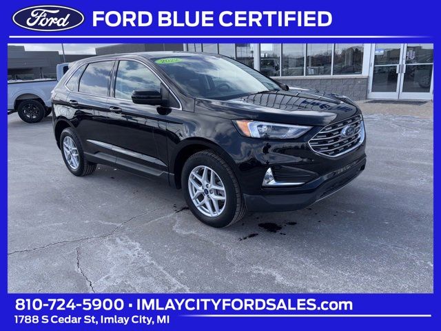 Agate Black Metallic 2022 Ford Edge SEL AWD SUV / Crossover All-Wheel Drive 8-Speed Automatic