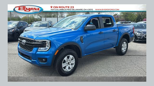 Velocity Blue Metallic 2025 Ford Ranger XL SuperCrew 4WD Pickup Truck Four-Wheel Drive Automatic