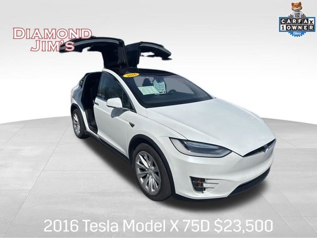 White 2016 Tesla Model X 75D AWD SUV / Crossover All-Wheel Drive 1-Speed Automatic