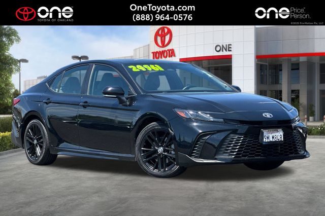 Midnight Black 2025 Toyota Camry Sedan Front-Wheel Drive Continuously Variable Transmission