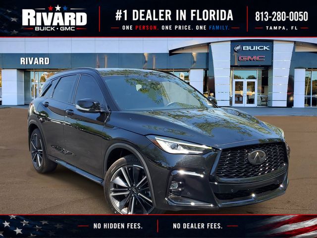 Black Obsidian 2023 INFINITI QX50 Sport FWD SUV / Crossover Front-Wheel Drive Continuously Variable Transmission