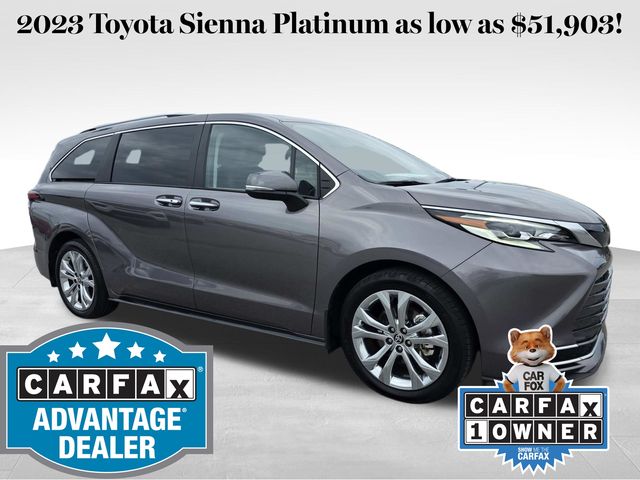 Predawn Gray Mica 2023 Toyota Sienna Platinum 7-Passenger FWD Minivan Front-Wheel Drive Continuously Variable Transmission