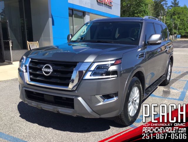 Gray (Gun Metallic) 2024 Nissan Armada SV 4WD SUV / Crossover Four-Wheel Drive 7-Speed Automatic
