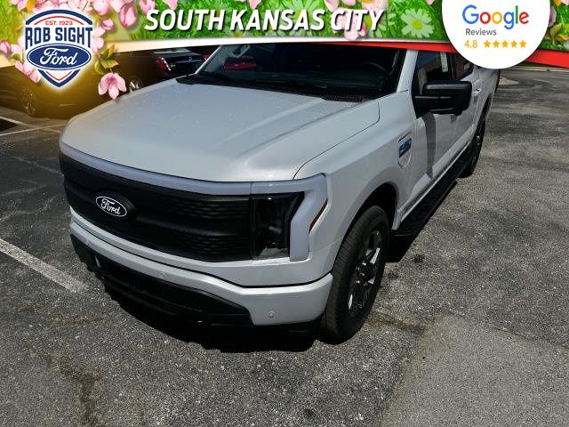 Space White Metallic 2025 Ford F-150 Lightning Flash SuperCrew AWD Pickup Truck All-Wheel Drive Automatic