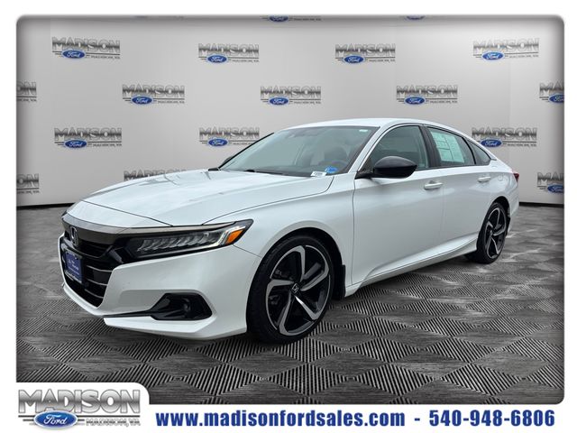 White 2022 Honda Accord Sedan Front-Wheel Drive Continuously Variable Transmission