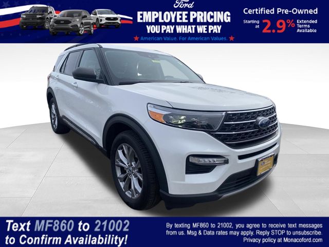White Metallic 2023 Ford Explorer XLT AWD SUV / Crossover All-Wheel Drive Automatic