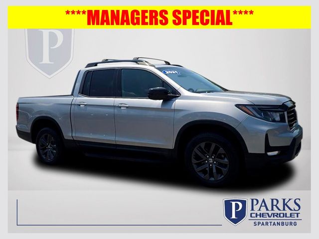 Lunar Silver Metallic 2021 Honda Ridgeline Pickup Truck All-Wheel Drive 9-Speed Automatic