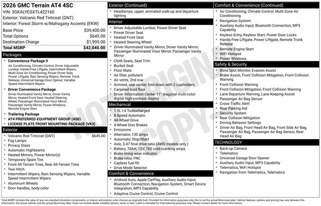 2026 GMC Terrain AWD AT4