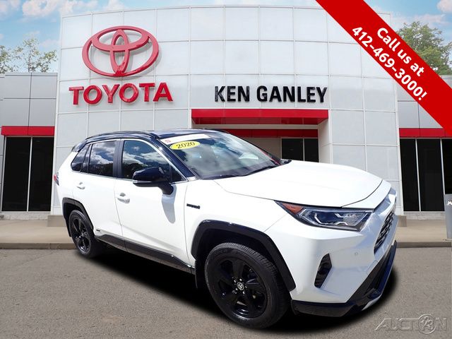 Blizzard Pearl w/Midnight Black Roof 2020 Toyota RAV4 Hybrid XSE AWD SUV / Crossover All-Wheel Drive Continuously Variable Transmission