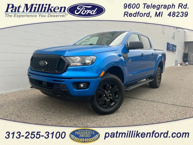 Blue Metallic 2023 Ford Ranger Pickup Truck Four-Wheel Drive Automatic