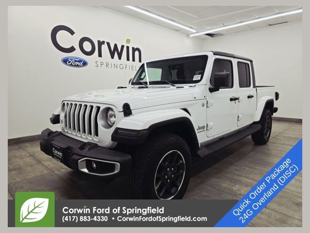 Bright White Clearcoat 2023 Jeep Gladiator Overland Crew Cab 4WD Pickup Truck Four-Wheel Drive 8-Speed Automatic