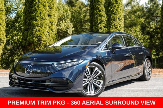 Blue 2022 Mercedes-Benz EQS Sedan Rear-Wheel Drive 1-Speed Automatic